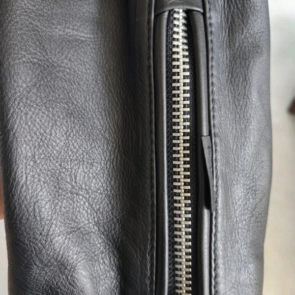 Boda Skins Men's Black Leather Biker Jacket, XL - Picture 5 of 10